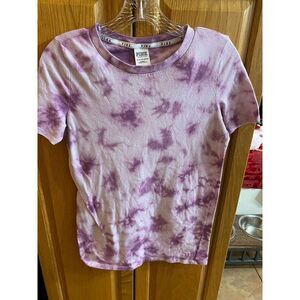 Victorias Secret Pink XS Purple Tie-Dye‎ Short Sleeve T-Shirt